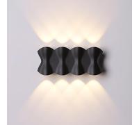Wall Light, Wall Lamp, LED Indoor, Wall Sconce Lighting Spot Light Night Lamp, Up and Down Wall Lamp Warm White LED Sconce for Living Room,Bedroom,Hallway (Black, C)