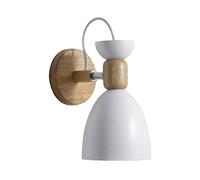 Wall Light Wooden Wall Lamp Indoor Wash lamp Modern 180° Universal Joint Adjustable Bedside Wall Light E27 6000K for Living Room Bedroom Aisle Corner White Mirror Black Entrance Aisle Light,Green