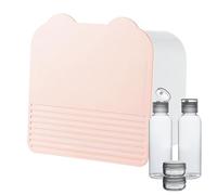 Wall Makeup, Organizer Sanitary, Napkin Storage Box, Bathroom Wall-Mounted, Double-Grid Organizer for Dustproof with Cotton Balls, Swab Toiletrie Feminine, 15.5 * 15.5 * 9cm