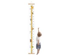 Wall Measurement Height Kids, Growth Tracker Chart, 78,7 Inches Removable Wood Canvas Lanyard, Baby Room Interior Tool for Home Playroom Nursery, Natural, Homes, Rooms