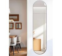 Wall Mirror Adhesive Mirror Sticker, Body Length Mirror Acrylic Walls, Ideal For Makeup, Door, Bedroom, Home Entrance (4 Pieces Arched 30 X 30 Cm)