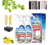 Wall Mould Removal Spray, 240ml Wall Mold Remover-Spray, 2026 New Highly Effective Mold Removal-Sprays for Walls, Multi-Surface Mould Sprays for Bathroom, Kitchen, Tile & Wood (2 PCS)