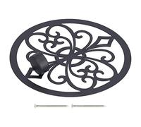 Wall Mount Candle Holders Black | European Retro Style with Drip Catcher Tray | Wall Sconce for Bedroom/Living Room/Dining Room | Iron Material, 9.1 x 9.1 inch