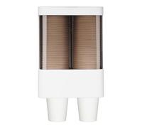 Wall Mount Cup Dispenser, Double Cylinder Storage Rack, 12 Inches Coffee Organizer, Kitchen Rack, Home Accessory with Design, Cup Holder for Cafe Bar Breakroom Party Hotel