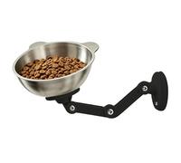 Wall Mount Dog Bowl | Stainless Steel Magnetic Adjustable Raised Dishes | Cat Feeding Station | for Multi Pet Households Indoor Outdoor Home House Travel Daily Feeding Kittens Senior Pets Puppies