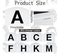 Wall-Mount Dressage Markers Set - 8 Pieces Sturdy Letter Marks, Complete Set with Weather Resistant Coating, Professional Training Equipment, Equestrian Arenas Signage for Training and Competitions