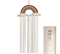 Wall Mount Hair Holder, Multi-Purpose Hair Organizer, Hair Claw Storage, Bedroom Hair Bow Organizer, 80x35 cm, Rainbow Design Hair Bow Organizer with Storage for Bedroom