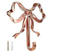 Wall Mount Hooks - Alloy Metal Construction, Sl ecorative Design, Compact Space Saving, Multi Purpose Use | Organizer Hanger For Kitchen Bathroom Closet Door Towels Coats Hats Backpa