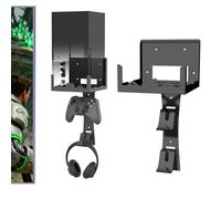 Wall Mount Kit for Series X-Steel Wall Mount Shelf Stand with Detachable Controller Holder and Headphone Hook-Safely Store Your X Console Near Or Behind Your TV