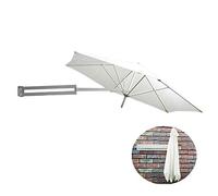 Wall Mount Patio Umbrella - Outdoor Garden Balcony Tilting Sunshade Umbrella Aluminium Pole 8ft / 250cm