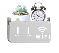 Wall Mount Router Holder, Acrylic Router Storage Shelf, Space Saving Cable Organizer, Decorative Router Stand, Multifunctional, Adhesive Router Mount, Home Networking Shelf