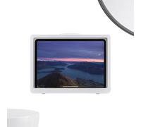 Wall Mount Shower Tablet Holder, 180° Rotation Waterproof Case, Bathroom Tablet Shelf with Anti-Fog Touchable Screen, Mount Accessory with Adjustable Angle, Holder Secure Fit, Shower Stand for Tablets