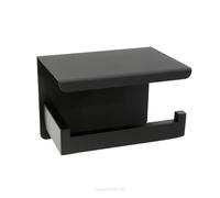Wall-Mount Tissue Holder with Tray Stainless Steel Toilet Paper Dispenser Without Drilling(Color3)