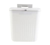 Wall Mount Trash Can with Lid | 9L Large Capacity Hanging Waste Basket for Bathroom/Kitchen/Office | Unpleasant Smell Blocking, Space Saving Design