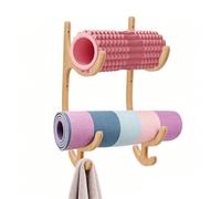 Wall Mount Yoga Mat - Storage Rack Organizer - Fitness Equipment Holder Walls Organizers | Multifunction Ideal Suitable for Resistance Bands Hoop Jump Ropes Gym Living Room Bedroom Exercise Equipments