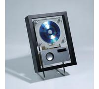 Wall Mountable Music Frame CD Player, Music Decorative Photo Frame, Two-Way 5.1 Bluetooth/USB/AUX Output, Desktop Decorative Music Frame CD Player, for Home/Corridor/Wall Decor(Black)