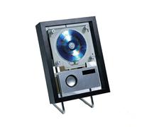 Wall Mountable Music Frame, Music Frame CD Player, Decorative Photo Frame CD Player, Two-Way 5.1 Bluetooth/3.5mm AUX Output, with Remote Control/Speakers/6 Lighting, for Home/Wall Decor(Black)