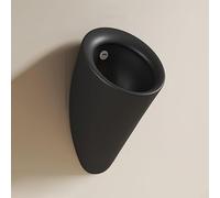 Wall-Mounted Automatic Sensor Flushing Ceramic Urinal,Urinals For Men Spill Proof Nighttime,Space-Saving For Home, Commercial Bathroom And Small Restrooms(Nero)