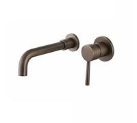 Wall Mounted Bathroom Sink Faucet,Basin Tap with 360 Degrees Rotating spout,Concealed Basin Faucet,Antique