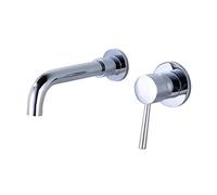 Wall Mounted Bathroom Sink Faucet,Basin Tap with 360 Degrees Rotating spout,Concealed Basin Faucet,Chrome Plated