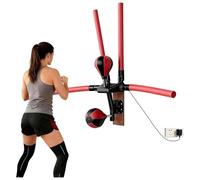 Wall-Mounted Boxing Speed Trainer, Smart Boxing Boxing Speed Trainer, Adjustable Reflex Speed Trainer, with 2 Speed Bags & 4 Reaction Bars, Adjustable Height, for Improve Hand-Eye Coordination.