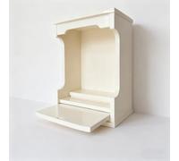 Wall-Mounted Buddha Statue Stand Shrine Altar Table Bois Prayer Table Bouddhiste Niche Encense,Abri pour la maison,God Of Wealth Cabinet Guanyin Cabinet(White,70x56cm/27.5x22in)