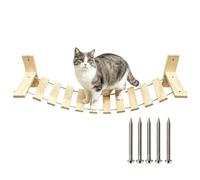 Wall-Mounted Cat Bridge Stable - Wooden Indoor Kitten Activity Center Wall