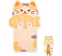 Wall Mounted Cat Scratcher Pads, Cute Self-Adhesive Cat Scratch Mats with a Cat Toy, Self-Adhesive Cat Scratching Mat, Anti Scratch Furniture Protector for Couch, Wall, Doors & Furniture (A)