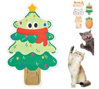 Wall Mounted Cat Scratcher, Self-Adhesive Cats Scratching Board Pad for Wall Couch Door Furniture, Durable No-Drill Mounted Protector (Christmas-Tree)