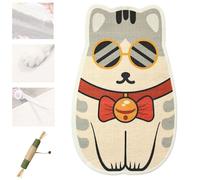 Wall Mounted Cat Scratcher, Self-Adhesive Furniture Protector, Space-Saving Stylish Design with Peel-and-Stick Backing, Shred-Free Felt, Tool-Free Install (#H)