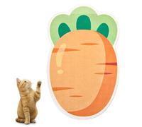 Wall Mounted Cat Scratcher, Wall & Floor Cat Scratcher Pad, Versatile Self Adhesive Replacement Easy Use for Indoor Cats, with Adhesive Backing for Wall, Door, Sofa (Carrot,2pcs)