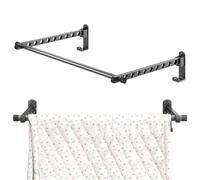 Wall Mounted Clothes Rack, Folding Laundry Hanger Drying, Space Saving Wall Clothes with Foldable Design, Metal Walls Organizer, Compact Laundry Hanging , Home Drying Accessory for Indoor Use