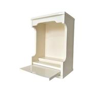 Wall mounted/desktop Solid wood Buddhist Altar,Table de méditation du sanctuaire domestique,Cabinet d'affichage Guan Gong & God of Wealth Statue pour prière et hommage à l'encens (blanc, 62,5 cm