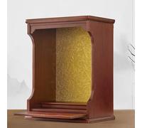 Wall Mounted Desktop solid wood shrine buddhist altar God Of Wealth Guanyin Cabinet Household Meditation Shrine Altar Table, with Pull Out Tray(Red Sandalwood,35 * 29.5 * 47cm/13.7 * 11.6 * 18.5in)