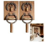 Wall Mounted Horseshoe Bottle Opener,Retro Industrial Style Horseshoe Wine Opener,Rustic Multi-Functional Bottle Opener,Unique Gift for Wine Lovers for Cabins Bar Kitchen Country Homes (2)