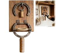 Wall Mounted Horseshoe Bottle Opener,Retro Industrial Style Horseshoe Wine Opener,Rustic Multi-Functional Bottle Opener,Unique Gift for Wine Lovers for Cabins Bar Kitchen Country Homes (1)