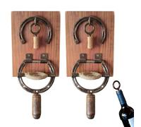 Wall Mounted Horseshoe Bottle Opener, Vintage Industrial Decor Wine Bottle Opene, Corkscrew Wall Mounted, Effortless Opening, for Kitchen Bar Decor Wine Lovers (2PCS)