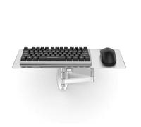 Wall-Mounted Keyboard Tray, Adjustable Angle Typing Platform with Tilt and Swivel, Holds Up to 8KG, 40cm Reach, Keyboard and Mouse Shelf for Office, Industrial Use(60cm)