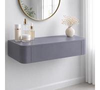 Wall Mounted Makeup Table, Floating Vanity Desk, Suspended Dressing Table | Raised Wall Design Frees Floor Space While Adjustable Mounting Height Enables A Tailored Setup(Gray,23.6"/60cm)