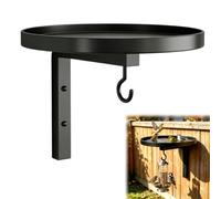 Wall-Mounted Metal Bird Bath Basin, 2-in-1 Outdoor Bird Bath and Feeder Tray with Hanging Hook, Hummingbird Wild Bird Feeding Station for Garden,Patio,Fence,Terrace