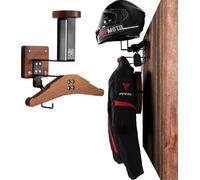 Wall Mounted Motorcycle Helmet Holder, 40kg Capacity Multifunctional Organiser For Airsoft Equipment/Bike/Jacket/Bag/Gloves/Tactical Vest, Space Saving