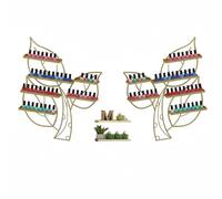 Wall-Mounted Nail Polish Rack, 4PCS Metal Nail Polish Wall Organizer Shelf, Shelves Cosmetic Display Racks for Stores Nail Salons Beauty Shops Spas Massage Salons(Gold)