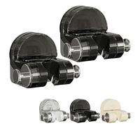 Wall Mounted Non-Perforated Shower Fixture - Integrated Suction Cup Shower Rack, Suction Showers Head Holder, Universal No-Drill Adjustable Removable Showers Head Holder (Black,#2pcs)