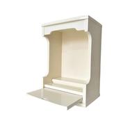 Wall Mounted Paulownia Wood Buddhist Altar Cabinet Pooja Mandir Table Shrine Niche Zen Meditation Shelf Présentoir avec Plateforme Movable Raised (Blanc, 70cm/27.6in)