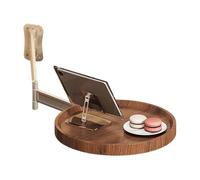 Wall Mounted - Round Table Foldable Coffee Desk | 180° Rotating Wall Desk Space Saving Modern Design Multifunctional Furniture Compact Folding Shelf for Bedside or Home Use, 11.02x11.02in