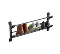 Wall Mounted Shoe Rack | 2-tier Narrow Organizer Shelf | Compatibility, Allowing Users To Organize Footwear Of Various Types With Ease While Saving Time During Installation And Enhancing Storage