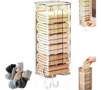 Wall Mounted Sock Dispenser, Dustproof Underwear Storage Box (Clear)