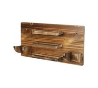 Wall-Mounted Table Tennis Paddle Holder, Wood pings Pong Rack Storage | Holds 6 Rackets & 12 Balls for Efficient Equipment Organization, High-Quality Wood Construction Ensures Sturdy &