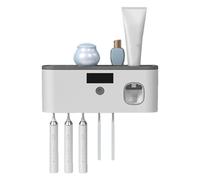 Wall Mounted Toothbrush, UV Toothbrush Holder, Toothpaste Dispenser Wall, Bathroom Toothbrush Organizer, Adhesive Toothbrush Holder, Digital Display Holder, USB Rechargeable Dispenser, UV Toothbrush S