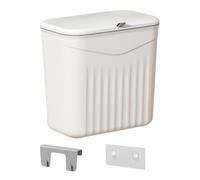 Wall Mounted Trash Can - 9L Odorless Bathroom Bins | Kitchen Trash Bin With Lid | Under Sink Garbage Can | Space-Saving Home Garden Supplies For Offices Pantry Dormitory Home Bathroom RV Laundry